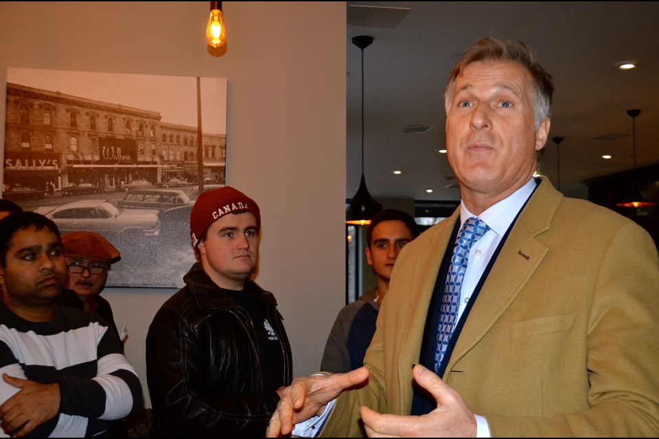 Maxime Bernier arrives at the Robusta Cafe and Lounge March 6, 2017. Troy Bridgeman for GuelphToday.com