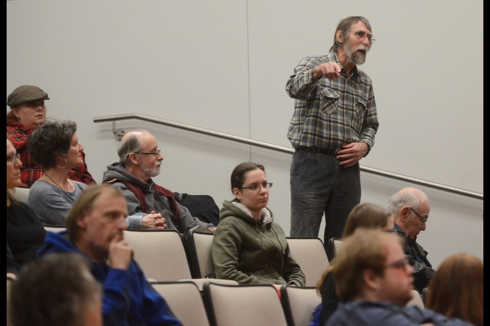 One of the roughly 100 people in the gallery speaks Tuesday at City Hall. Tony Saxon/GuelphToday
