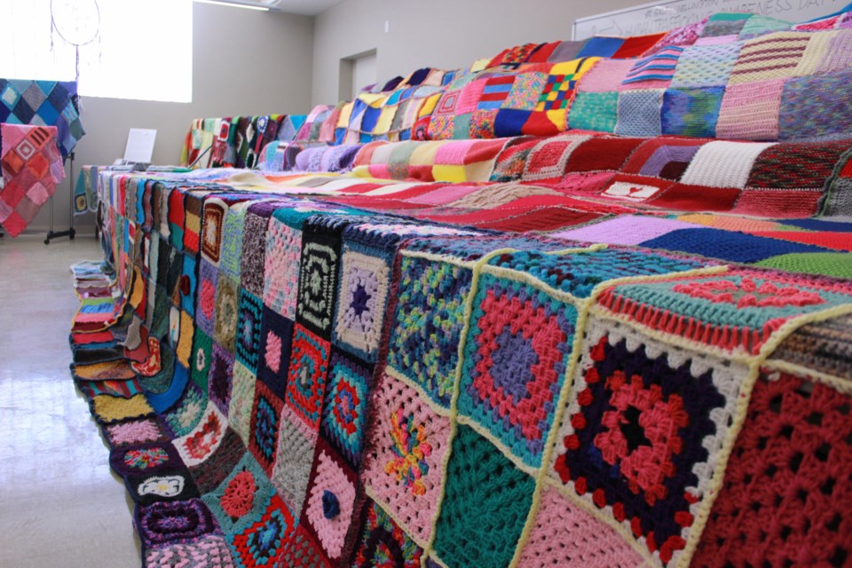 The blanket showcases different themes and colours. Anam Khan/GuelphToday
