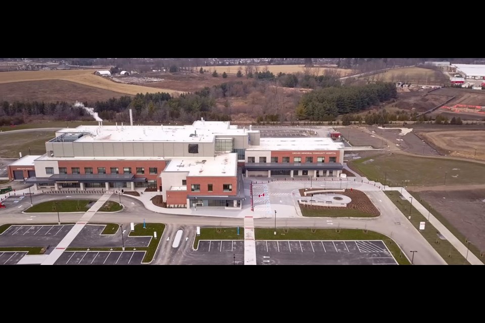Aerial view of the new Groves Hospital. Supplied photo