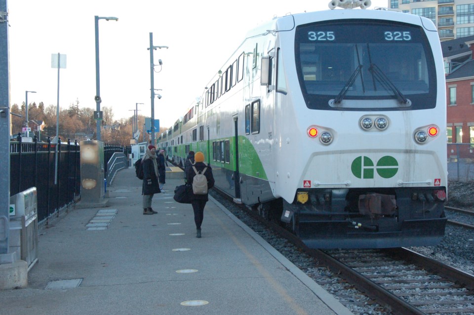 20210319 GO Train in Guelph 2
