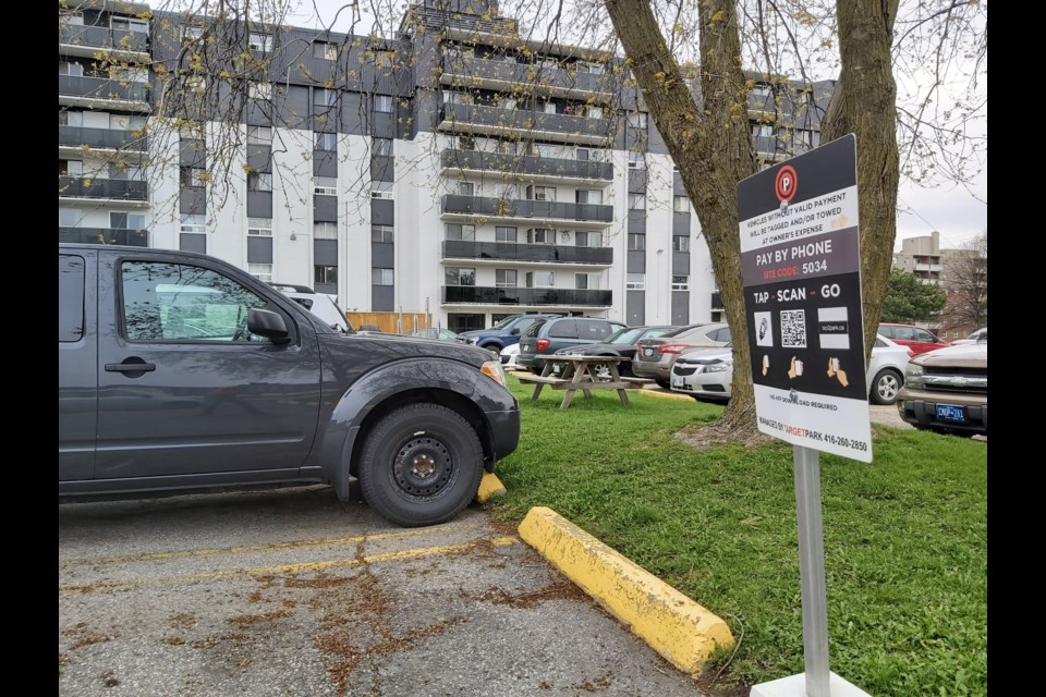 Visitors have to pay for parking at 39 Willow Rd., located between Dawson and Edinburgh roads. Richard Vivian/GuelphToday
