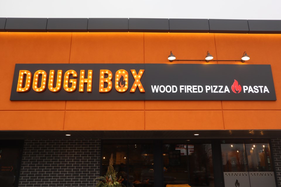 DoughBox sign outside the Stone Road West location, the first in Guelph.