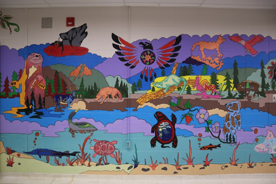 Mural painted by Grade 6, 7 and 8 students at Waverley Drive Public School.