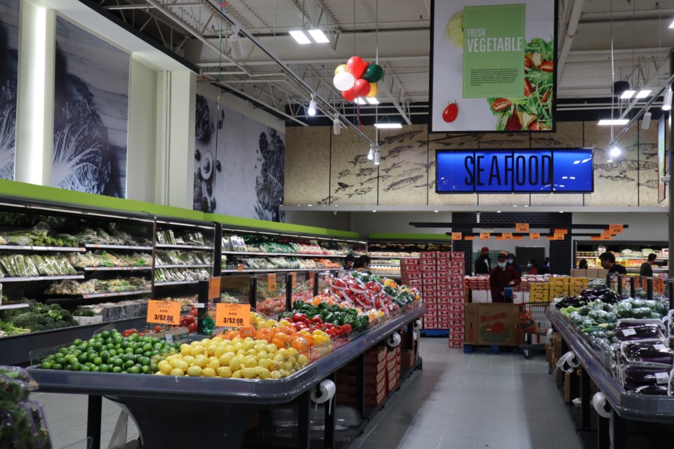 Ethnic Supermarket grand opening on Friday. The store is on 234 Victoria Rd. S. and is 47,000 sq. ft. Ethnic Supermarket's other location is in Milton and opened in 2019. It offers a variety of goods from places in Asia and has a Halal meat section.