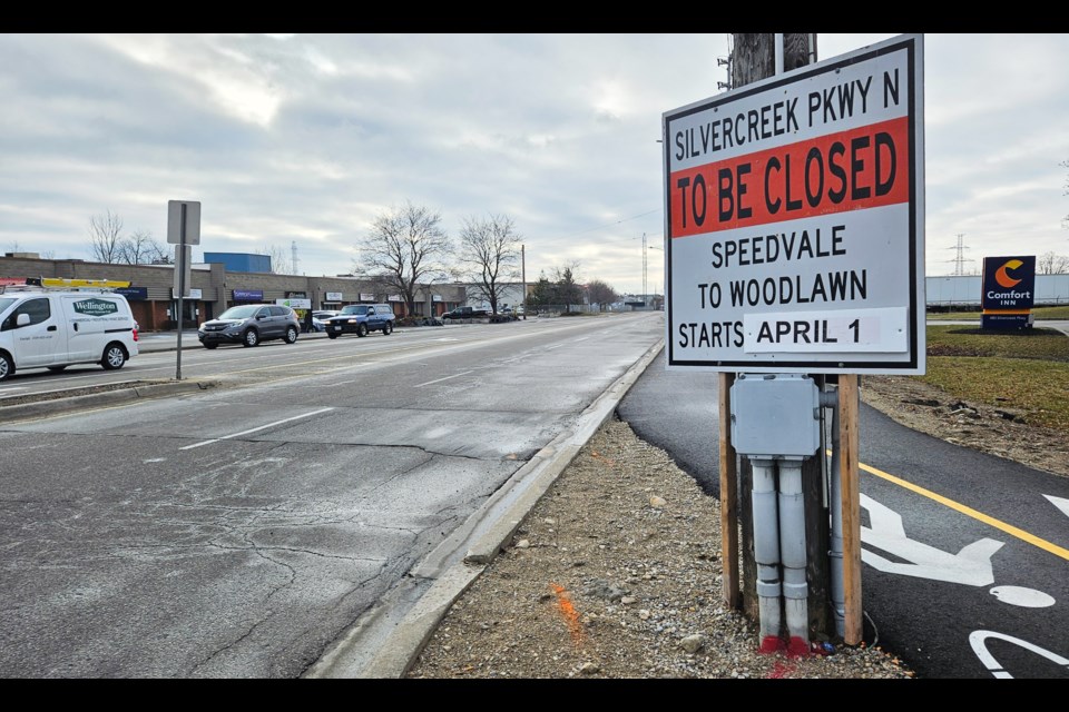 City officials are set to close down a section of Silvercreek Parkway North on April 1, with northbound lanes shut down throughout and periodic full closures expected.