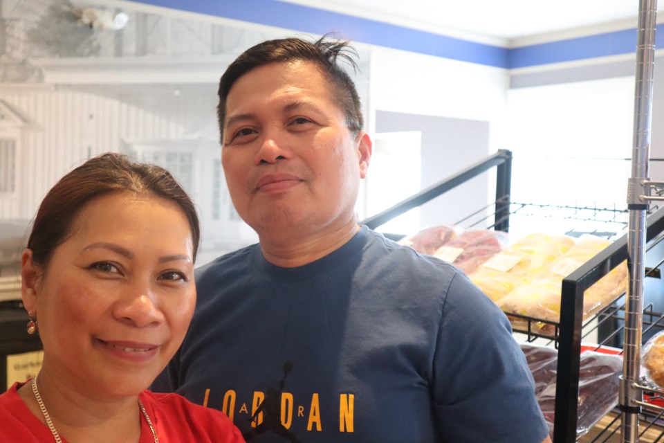 Mary Joy and Joseph inside their family run restaurant Cebuanos on 106 Carden St.