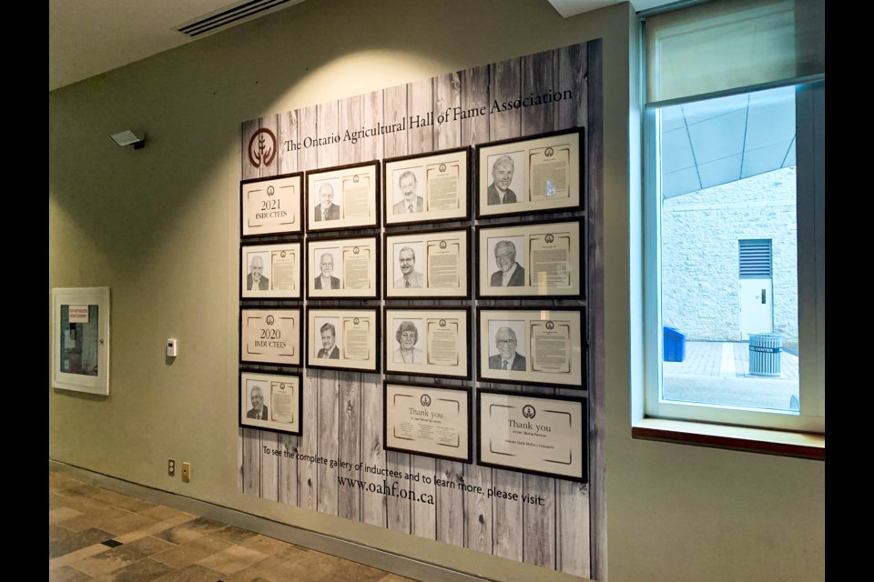 The Ontario Agricultural Hall of Fame in its new location at the Ontario Ministry of Agriculture, Food and Rural Affairs (OMAFRA) building. 