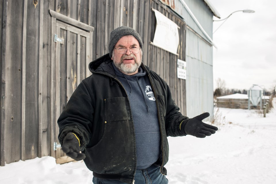 Gerry Stephenson on his organic farm in Arkell. Stephenson thinks customers should be able to decide what farmers can sell at the Guelph Farmer's Market. Kenneth Armstrong/GuelphToday