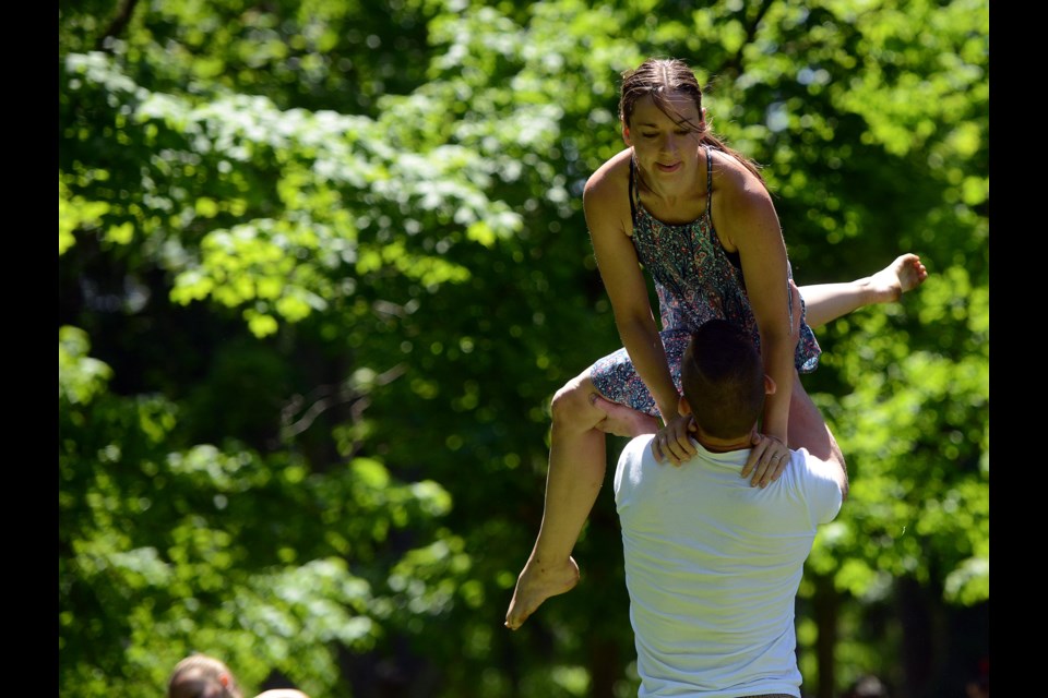 Members of Guelph's Hidden Heart Collective perform at the Guelph Dance Festival's Dance In The Park show Saturday, June 4, 2016. Tony Saxon/GuelphToday