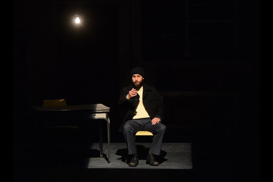 Pato Dooley (John Cormier) recites the letter he wrote to the love of his life in a scene from the Guelph Little Theatre's The Beauty Queen of Leenane. Tony Saxon/Guelph