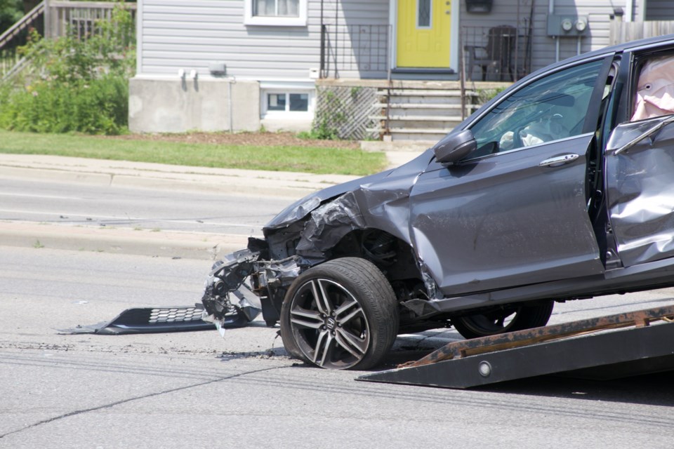 Two cars were involved in a serious accident Tuesday afternoon at the intersection of Victoria and Eramosa roads.