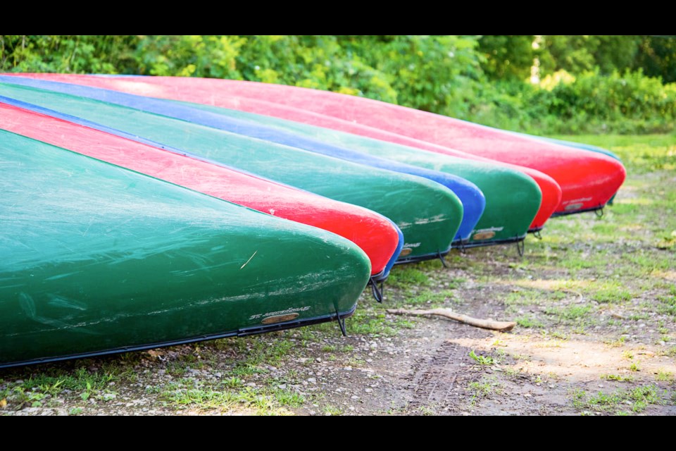 A row of boats that residents will be able to rent out from Guelph Outdoor Adventures. Supplied photo