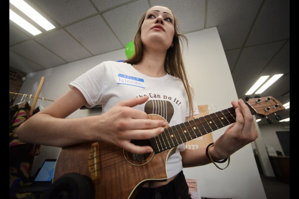 Nicole Magnish's business, Uke Can Do It!, offers on-location private and group ukulele lessons, including in seniors' facilities. Tony Saxon/GuelphToday
