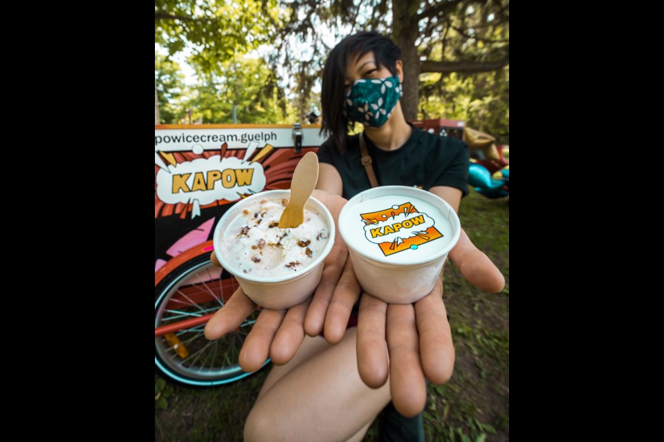 Pao Ming Lee holds out batches of her handcrafted ice cream. Supplied photo