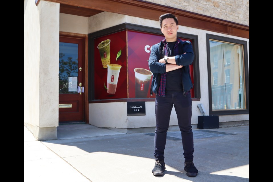 Eric Nguyen, the owner of Gong Cha in downtown Guelph. Ariel Deutschmann/GuelphToday