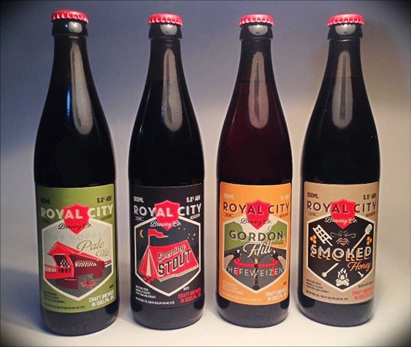 Royal City Brewery labels by Cai Sepulis of Ballyhoo Media.