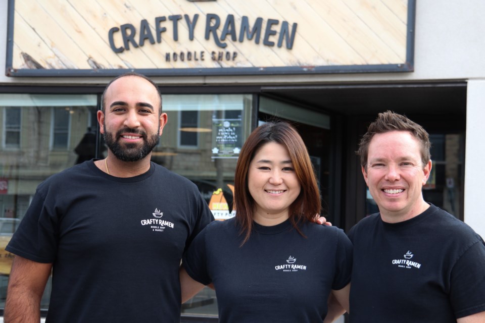 From left to right: CEO Khalil Khamis, co-founder and VP of operations Miki Ferrall, and co-founder and executive chef Jared Ferrall