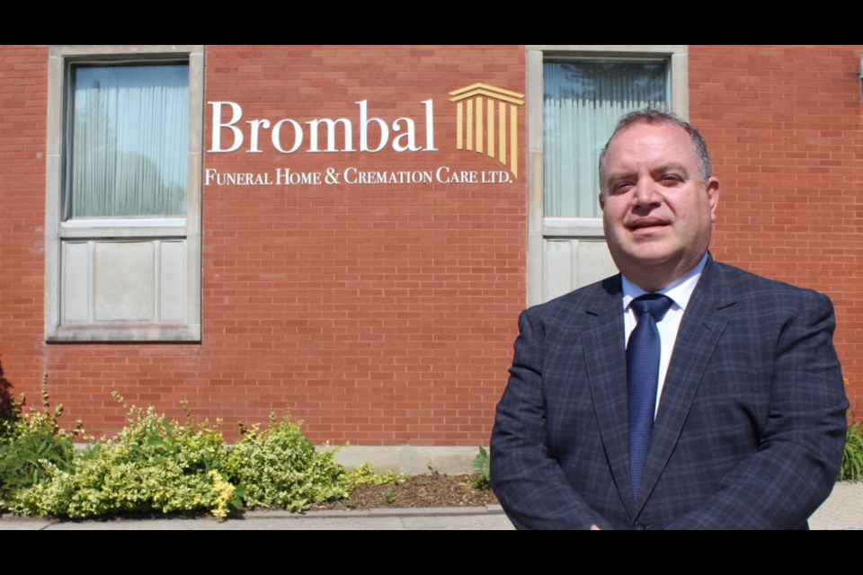 Dean Brombal now owns Guelph's longest serving funeral home, now known as Brombal Funeral Home & Cremation Care, at the corner of Delhi and Eramosa Road.
