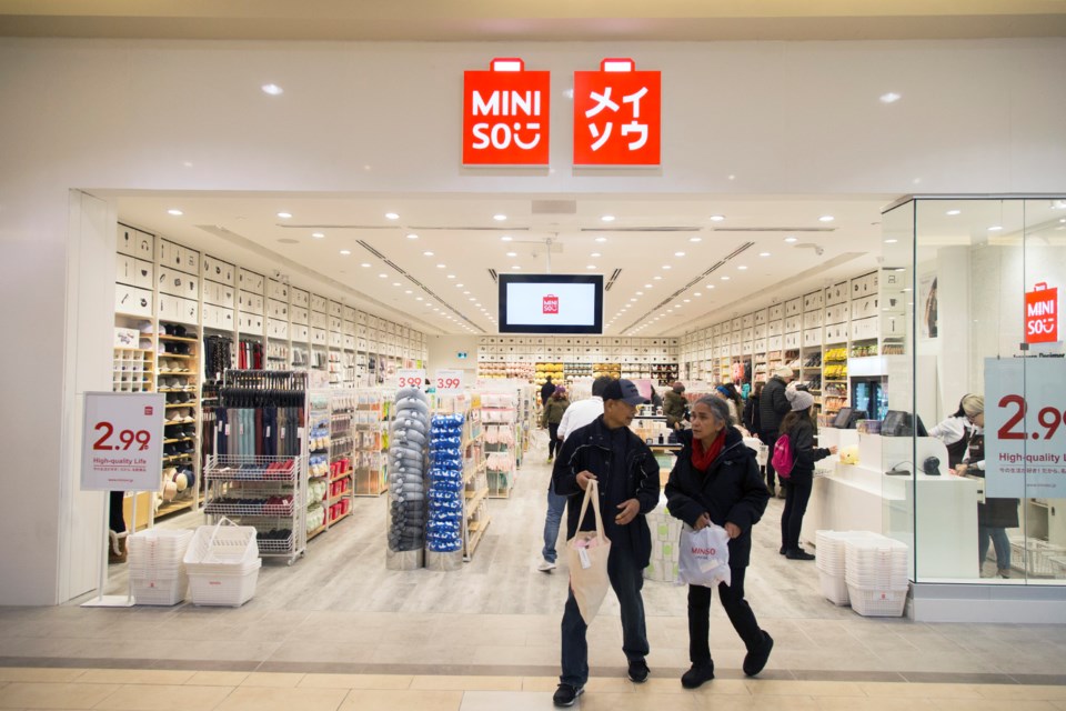 'Japanese lifestyle brand' retailer MINISO opened their second Ontario store Saturday at the Stone Road Mall. The China-based company sells Japanese-designed items and is currently expanding into Canada. Kenneth Armstrong/GuelphToday