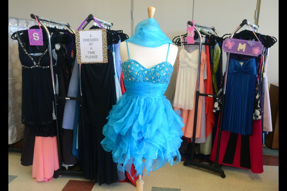 Just some of the dresses available at this year's Princess Project.