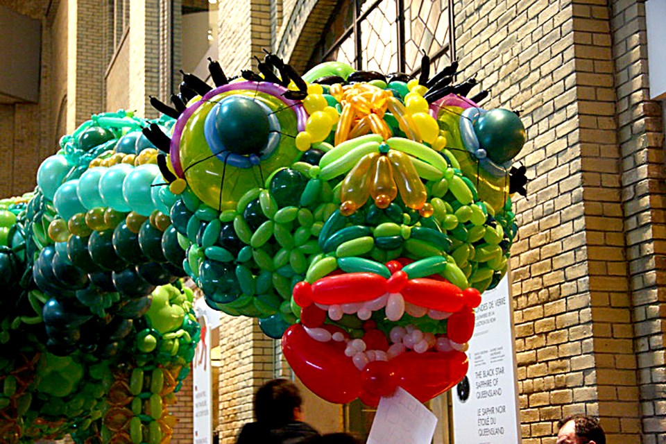 One of Sean Rooney's balloon art creations: a dinosaur for the Royal Ontario Museum. Supplied photo
