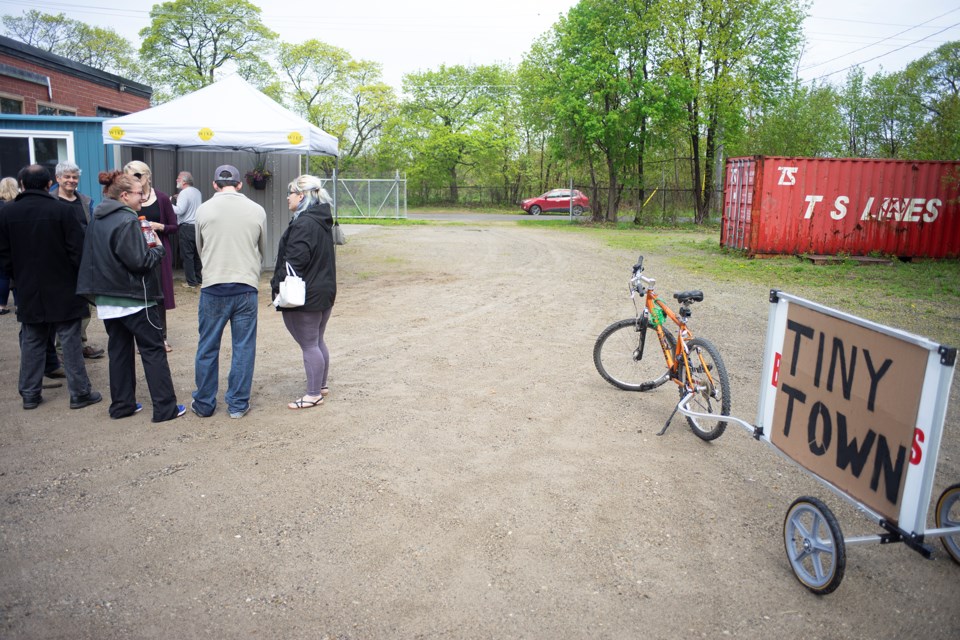 Tiny Town is a concept for a community of tiny homes to be built in Guelph. On Thursday, an open house was held at Wike in The Ward. Kenneth Armstorng/GuelphToday