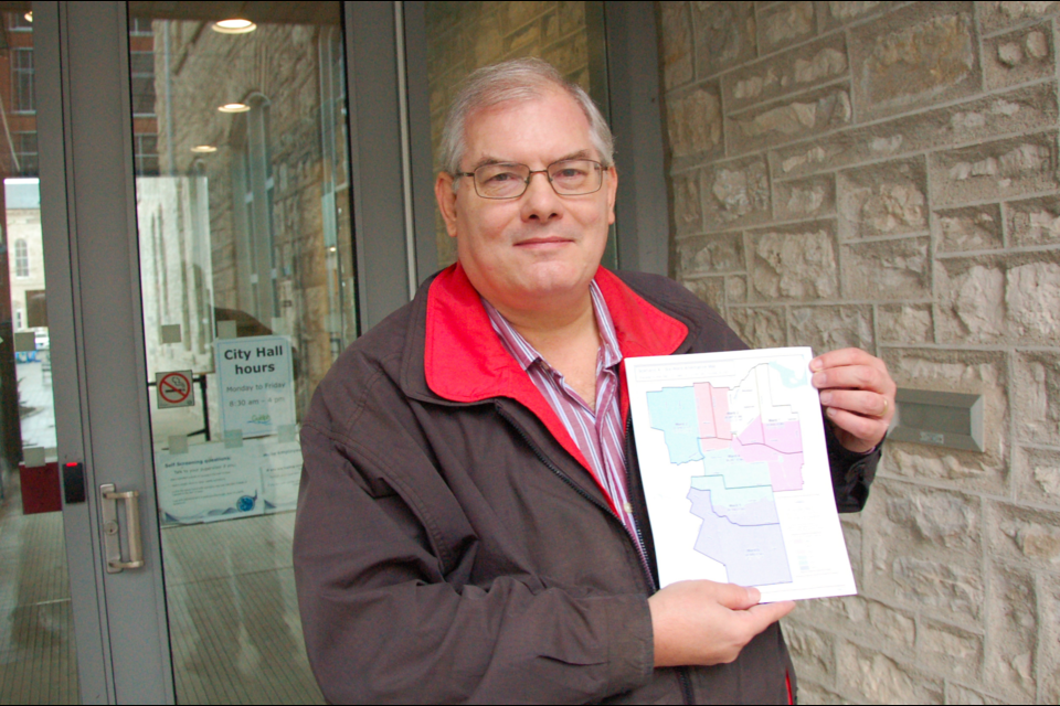 Guelph resident Alan Hall has appealed council's approval of new ward boundaries and brings forward three alternatives.