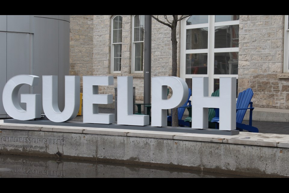 A new lettered Guelph sign has been added to Market Square, which will light up for special occasions and events.