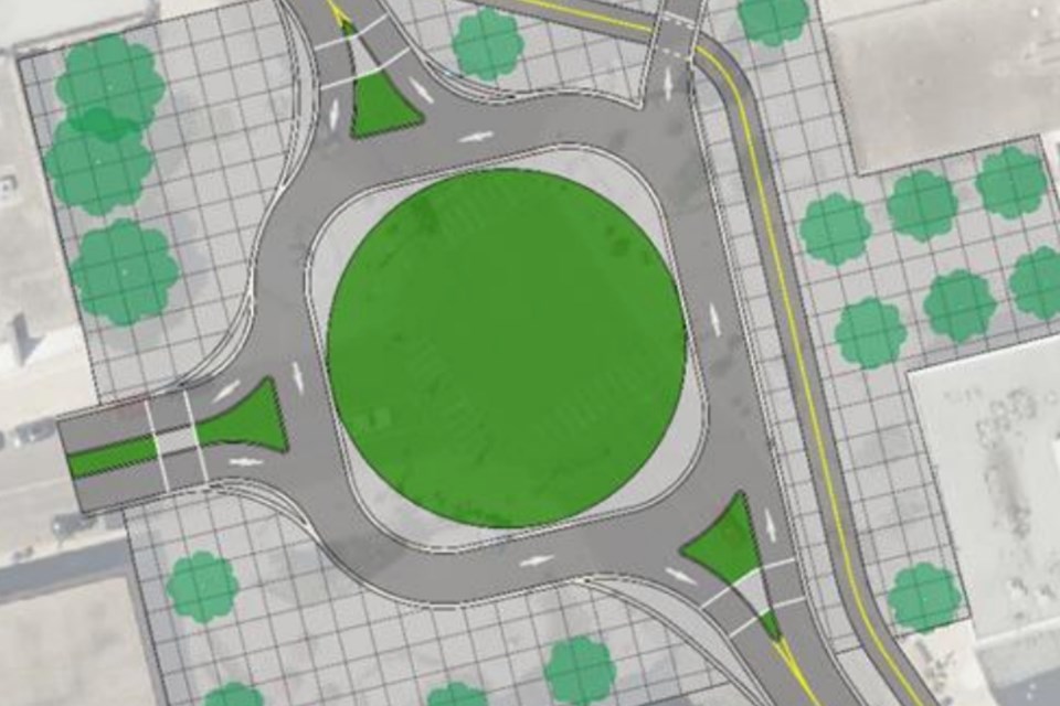 A roundabout is among the short-listed options for a potential redesign of St. George's Square.