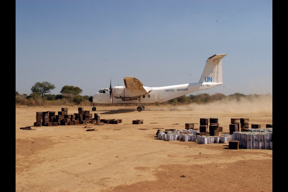 Supply drop off, Sudan. Photo courtesy of Philip Maher