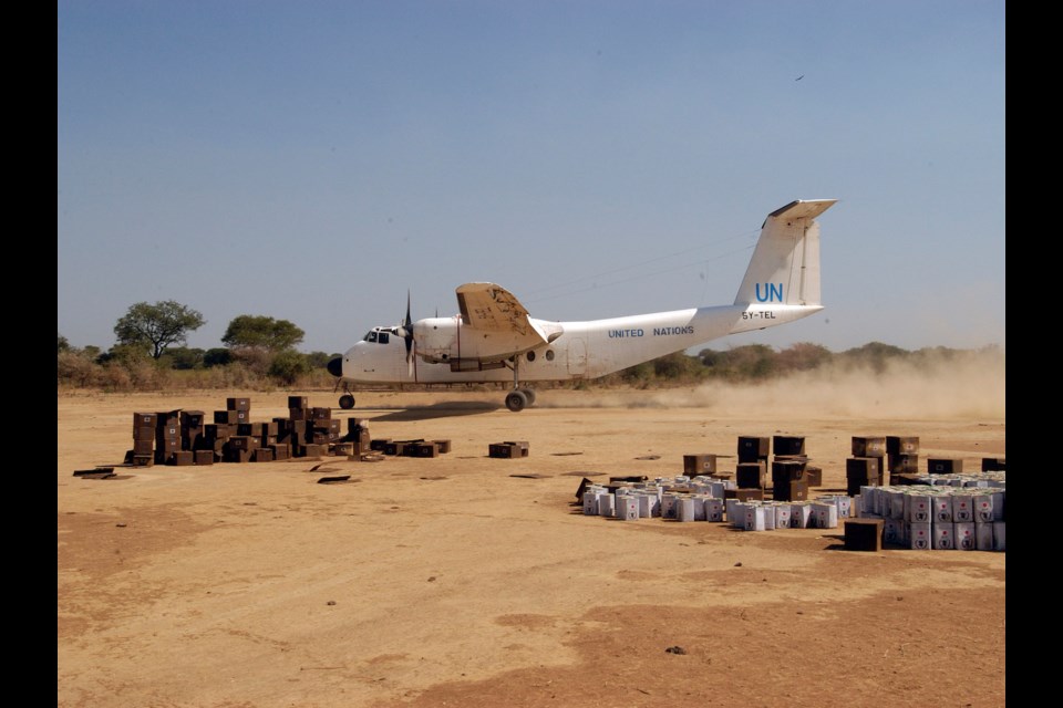 Supply drop off, Sudan. Photo courtesy of Philip Maher