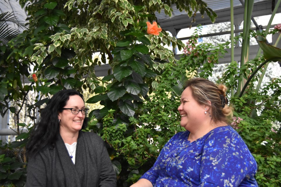 Hannah Neufeld Tait (left) and Adrianne Lickers Xaviers, main participants in the Indigenous food project