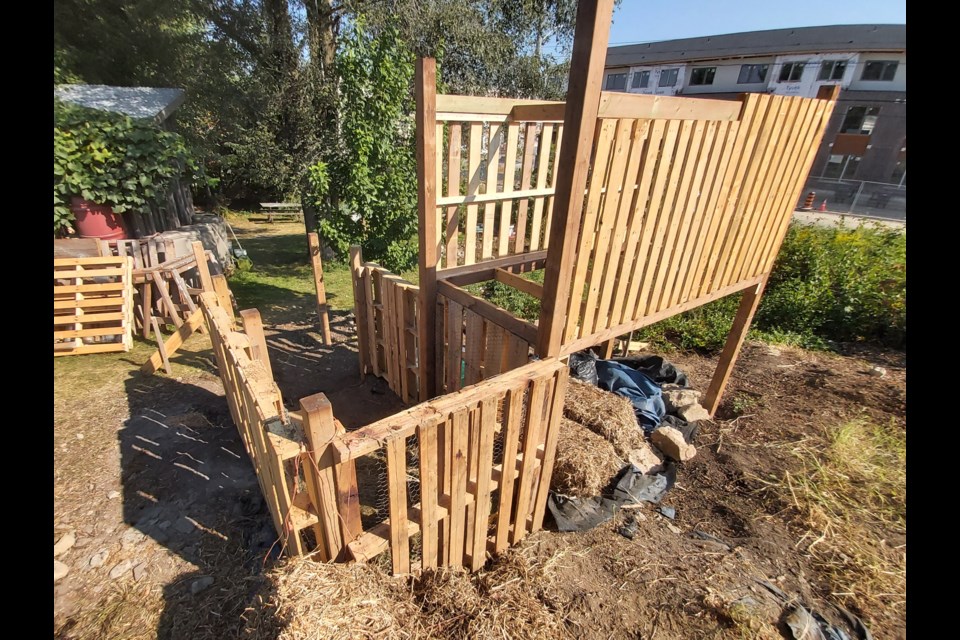 A new composting system has been built at Huron Street Community Garden.