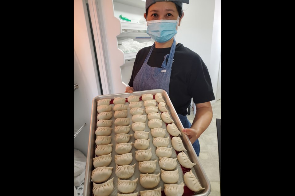 Yukui Lin, owner of Feng's Dumplings.