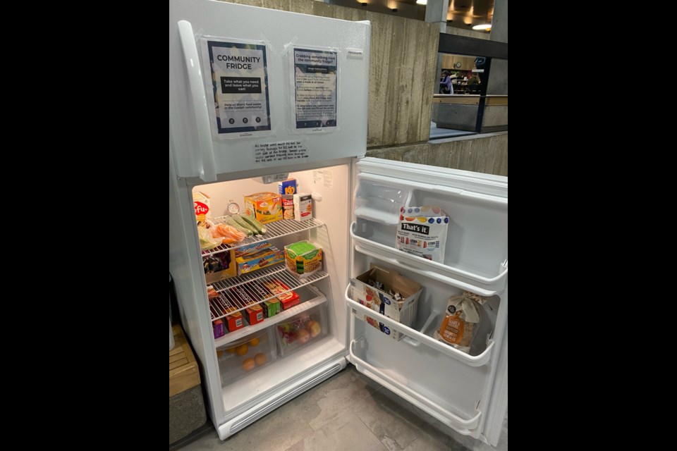Mealcare’s community fridge is in the University Centre on the University of Guelph campus. 