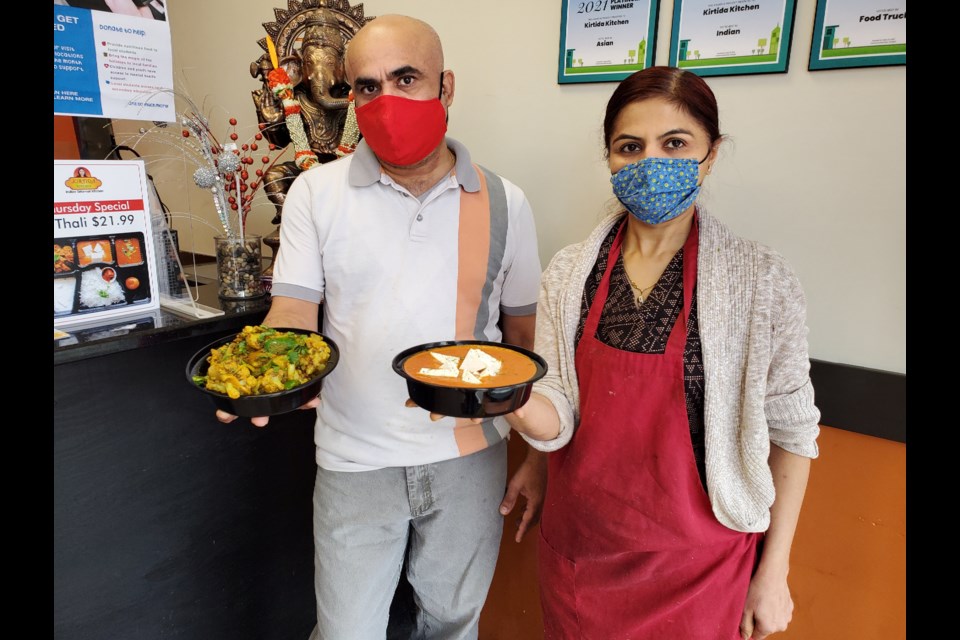 Hitesh, left, and Kirtida Jagad are the faces behind Kirtida Kitchen.