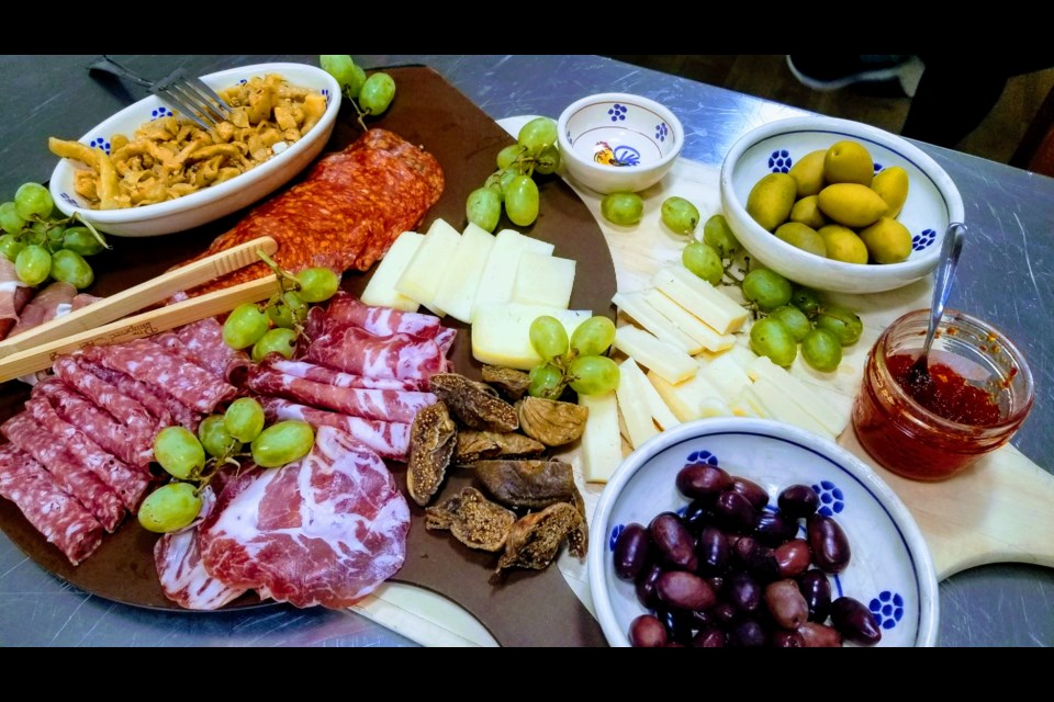 Columnist Natalina Bombino Campagnolo created this simple charcuterie board in her home.