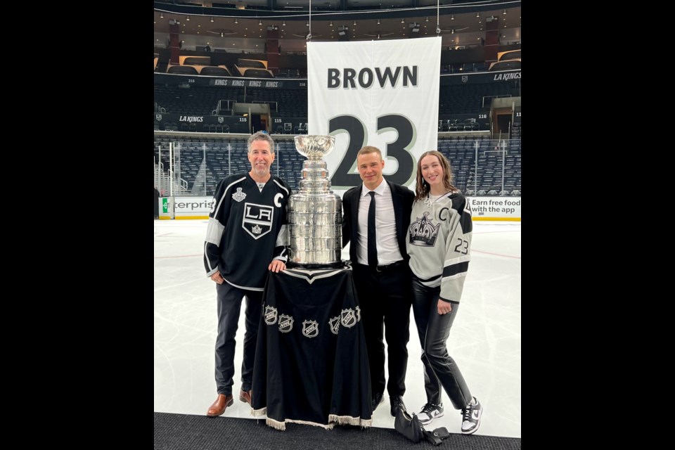 Paul Osborne, from left, Dustin Brown and Hannah Osborne.