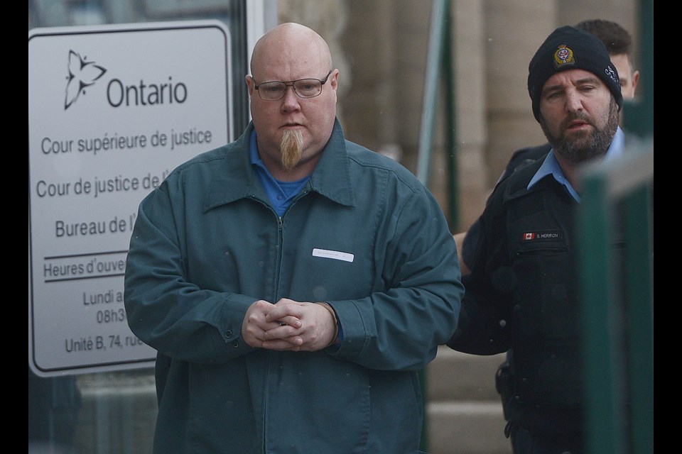 Christopher McDonald leaves the Ontario Superior Court of Justice in this file photo. GuelphToday file photo