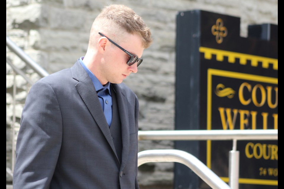 Aidan Kee exits Superior Court earlier in the trial.