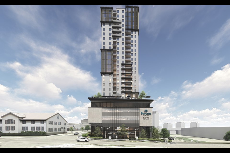 Rendering of a proposed 25-storey building for 70 Fountain St. Supplied photo