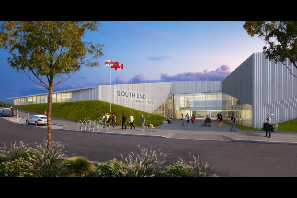 Architect's concept drawings for the new proposed South End Community Centre. 