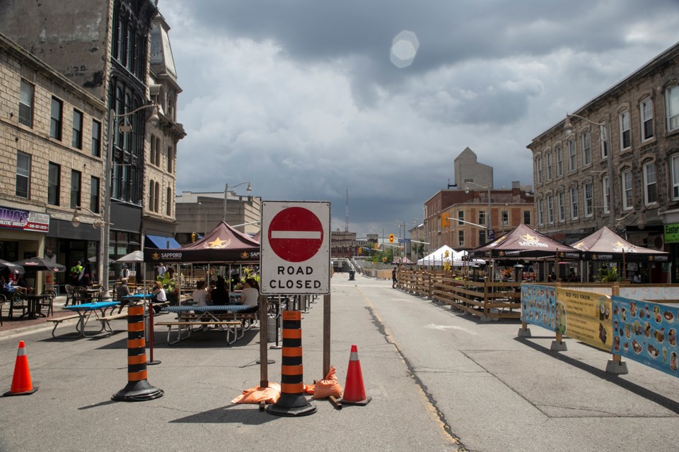 The downtown dining district has closed Wyndham Street from Carden Street and Cork Street. Kenneth Armstrong/GuelphToday