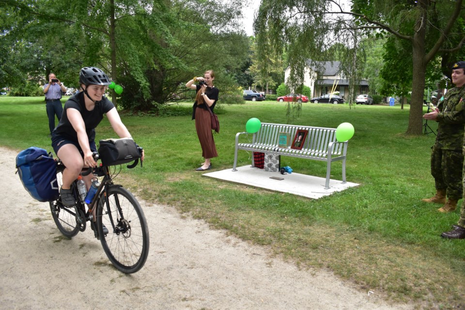 Cross country bike ride ends in Guelph in honour of soldier who died by  suicide - Guelph News