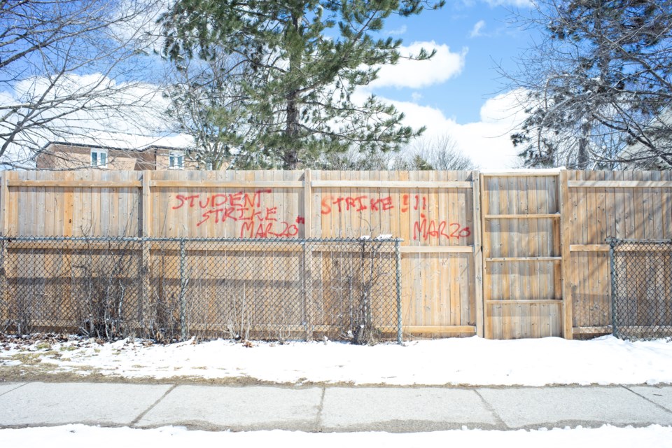 Graffiti on a fence in Guelph. Kenneth Armstrong/GuelphToday