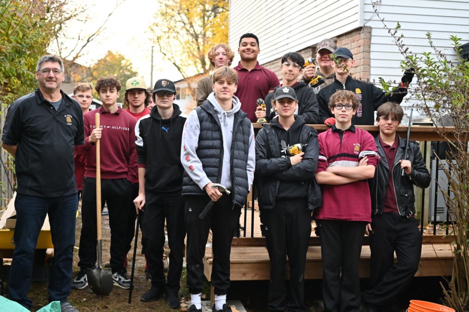 Recently, a group of St. James Catholic School students participated in the construction of an accessibility ramp for Yvonne MacIsaac.