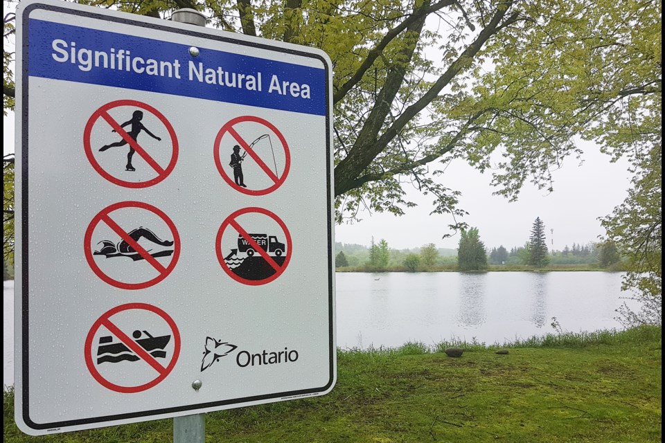 New signs have been erected at the York Road ponds. Tony Saxon/GuelphToday