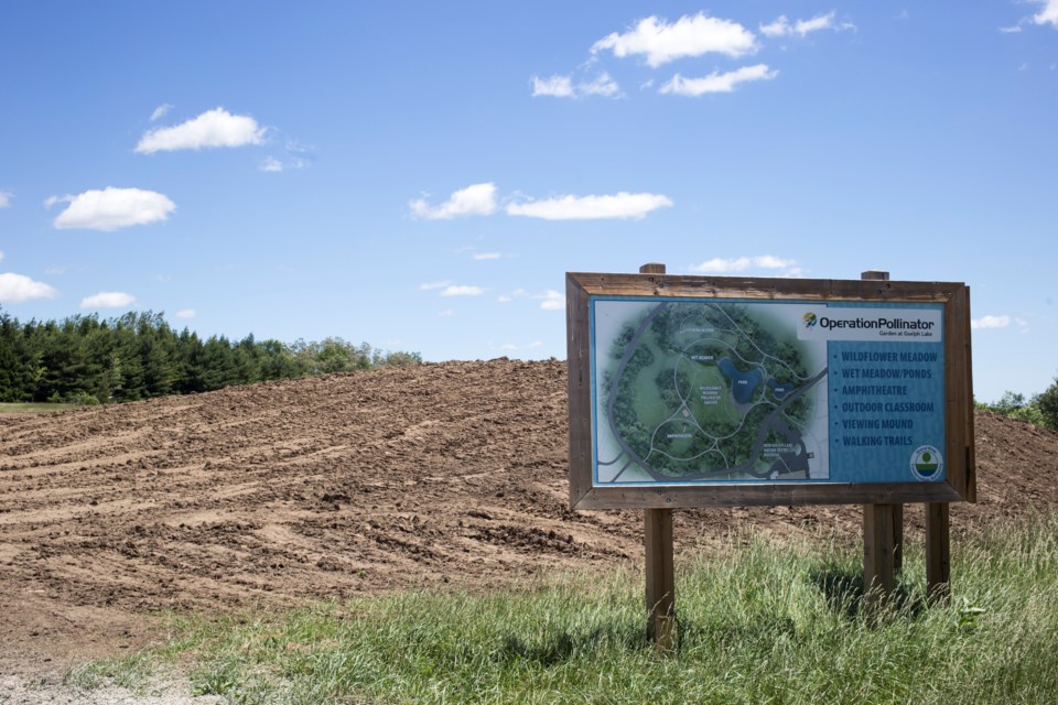 A sign and recently-moved earth near the future location of the Nature Centre at Guelph Lake Conservation Area. Kenneth Armstrong/GuelphToday