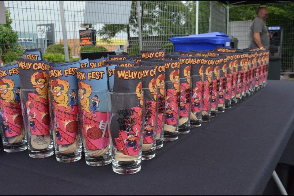 Souvenir glasses, tokens and list of brews were given to all visitors to the Welly Cask Fest. Troy Bridgeman for GuelphToday.